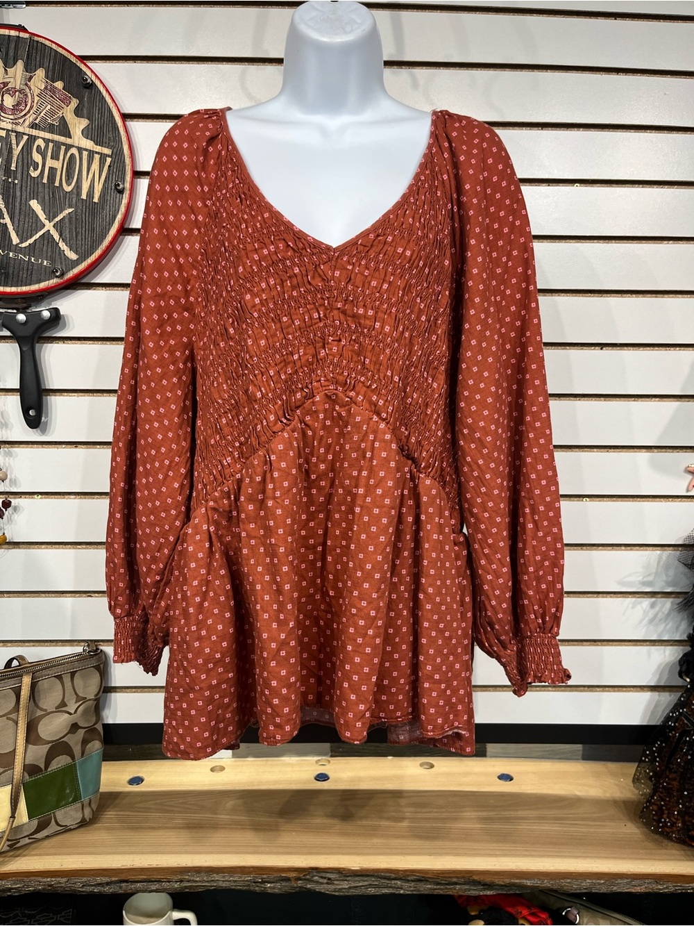 Ava & Viv smocked top size 3X - Picture 2 of 9